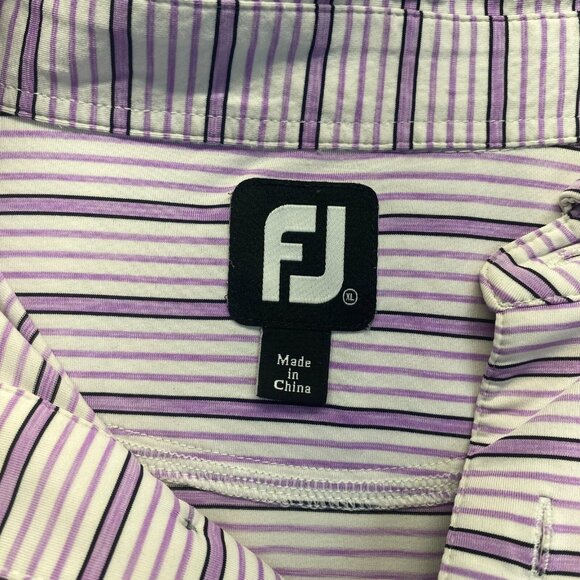 FootJoy men's polo shirt size XL Purple/White ,Golf,Stretch,Outdoor,Stretch - Picture 3 of 10